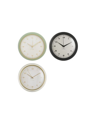 Atmosphera – Orologio da parete Clarisse in plastica, D. 28 cm, colori assortiti