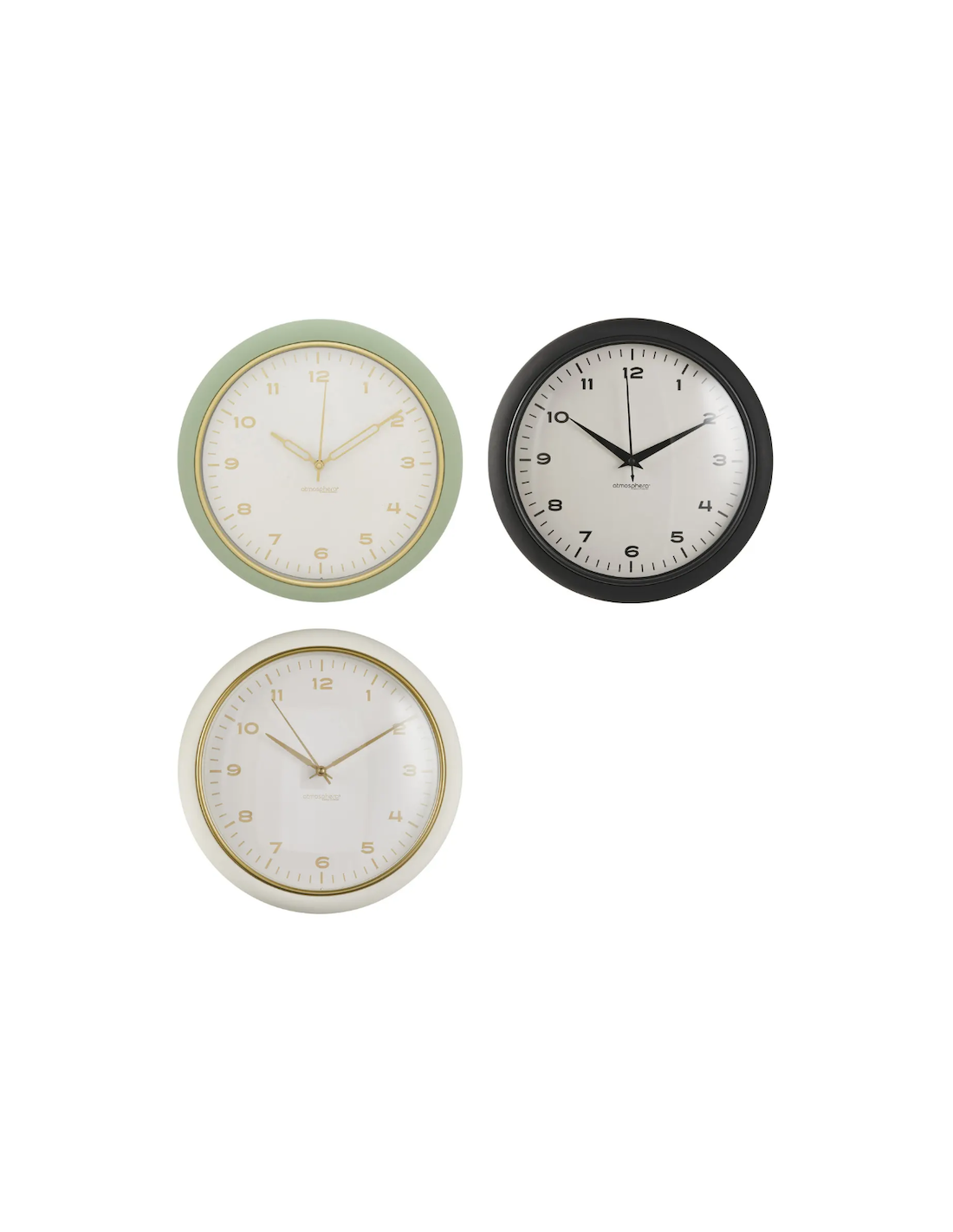 Atmosphera – Orologio da parete Clarisse in plastica, D. 28 cm, colori assortiti