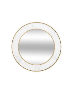 Atmosphera – Specchio rotondo Alisha bianco Ø74 cm