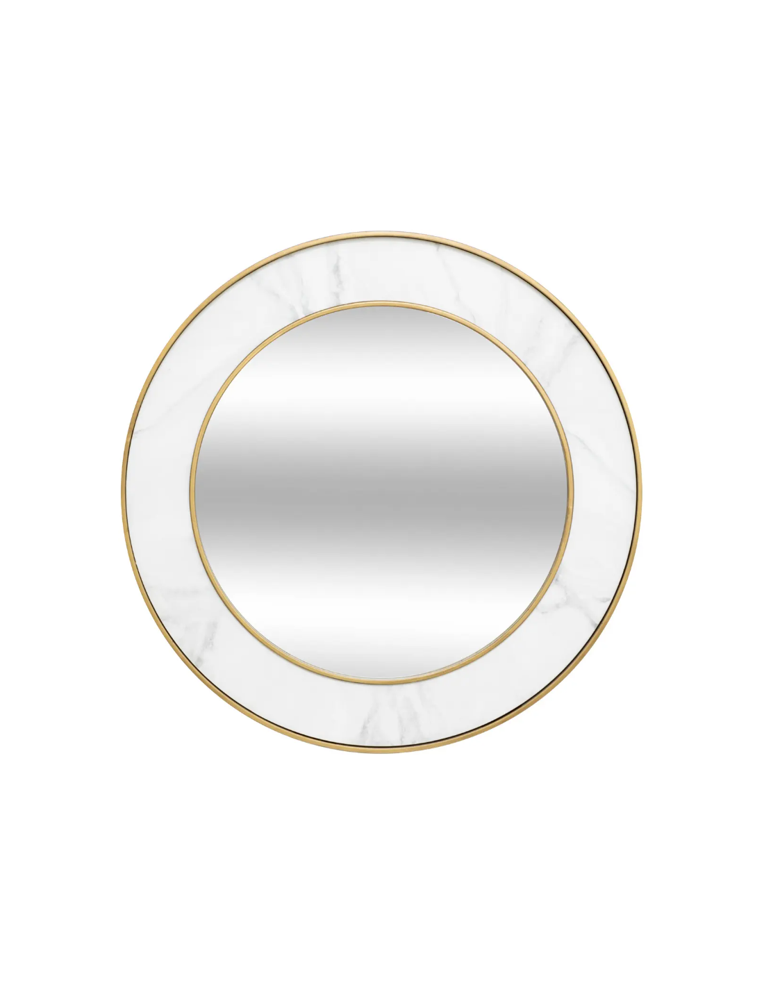 Atmosphera – Specchio rotondo Alisha bianco Ø74 cm