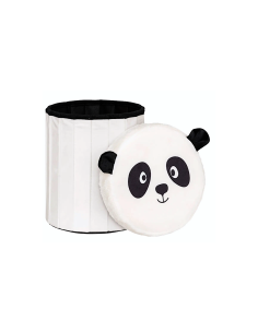 Pouf-coffre pieghevole per bambini Panda "Andy" 30x36 cm