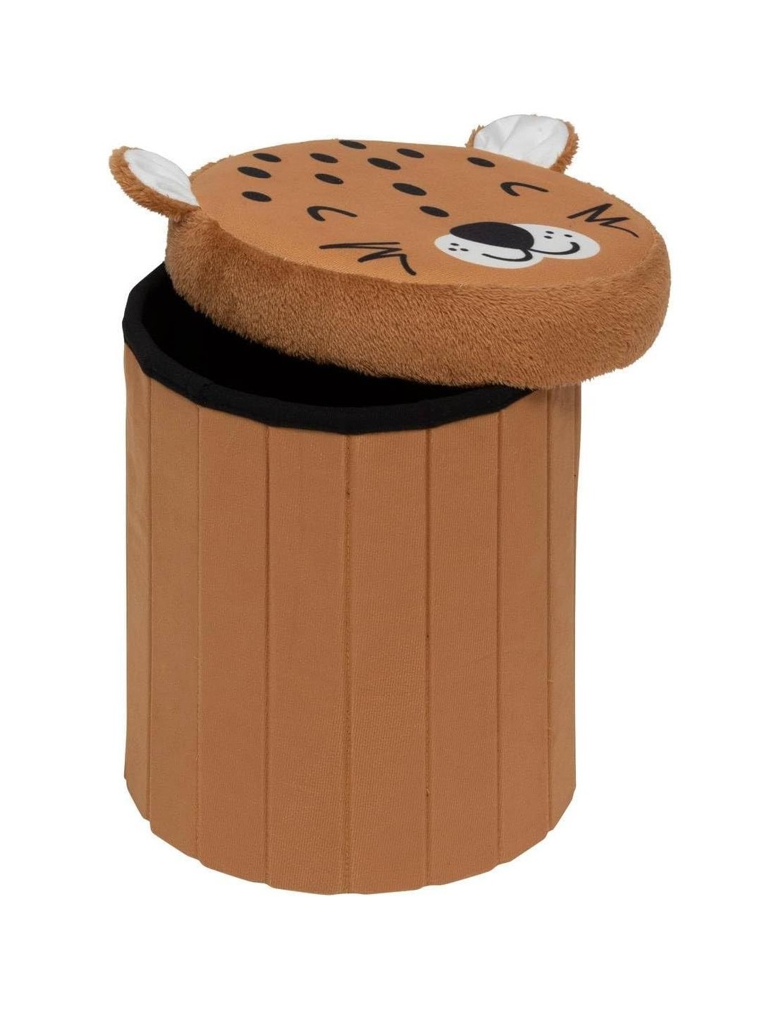 Pouf-coffre pieghevole per bambini Leopardo "Anoki" 30x36 cm