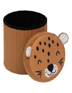 Pouf-coffre pieghevole per bambini Leopardo "Anoki" 30x36 cm