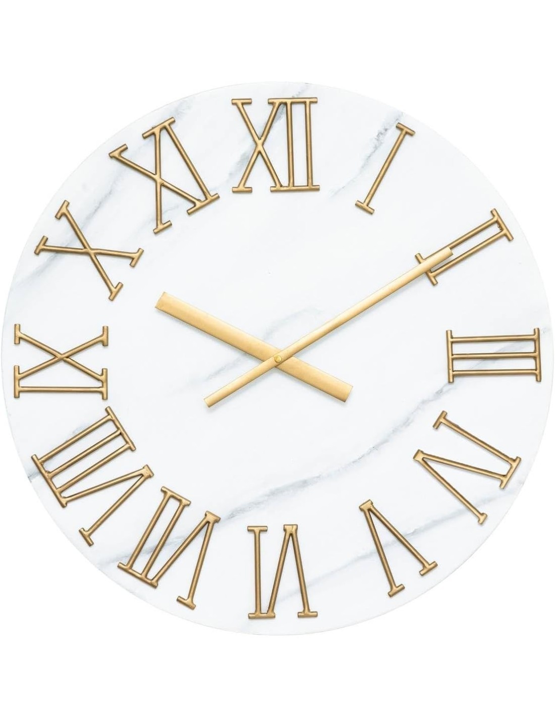 Atmosphera – Orologio da parete Alisha in metallo effetto marmo, D. 56 cm