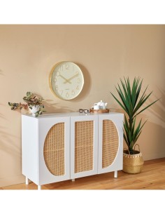 Atmosphera – Orologio da parete Laure in plastica oro, D. 51 cm