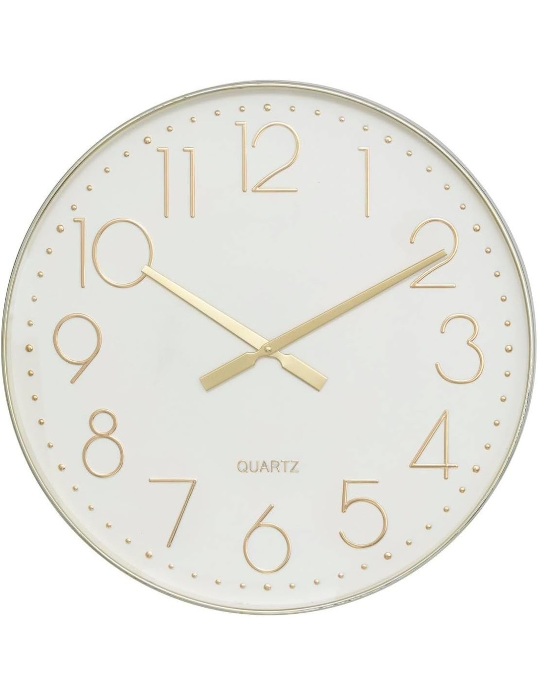 Atmosphera – Orologio da parete Laure in plastica oro, D. 51 cm