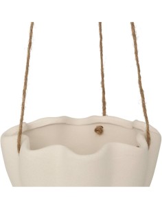 Cache-pot sospeso "Wild" in ceramica bianca H17 cm