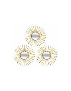 Atmosphera – Set di 3 specchi Warren oro Ø24,5 cm