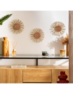 Atmosphera – Set di 3 specchi Warren oro Ø24,5 cm
