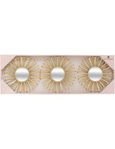 Atmosphera – Set di 3 specchi Warren oro Ø24,5 cm