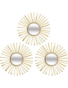 Atmosphera – Set di 3 specchi Warren oro Ø24,5 cm