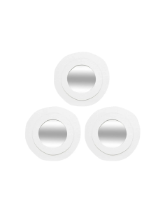 Atmosphera – Set di 3 specchi Emily bianchi Ø25 cm