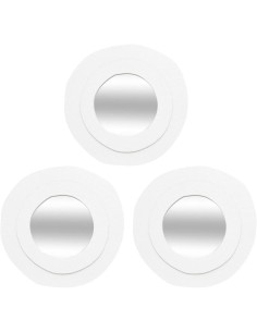 Atmosphera – Set di 3 specchi Emily bianchi Ø25 cm