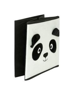 Contenitore per bambini Panda Atmosphera Velluto Bianco/Nero 29x29 cm