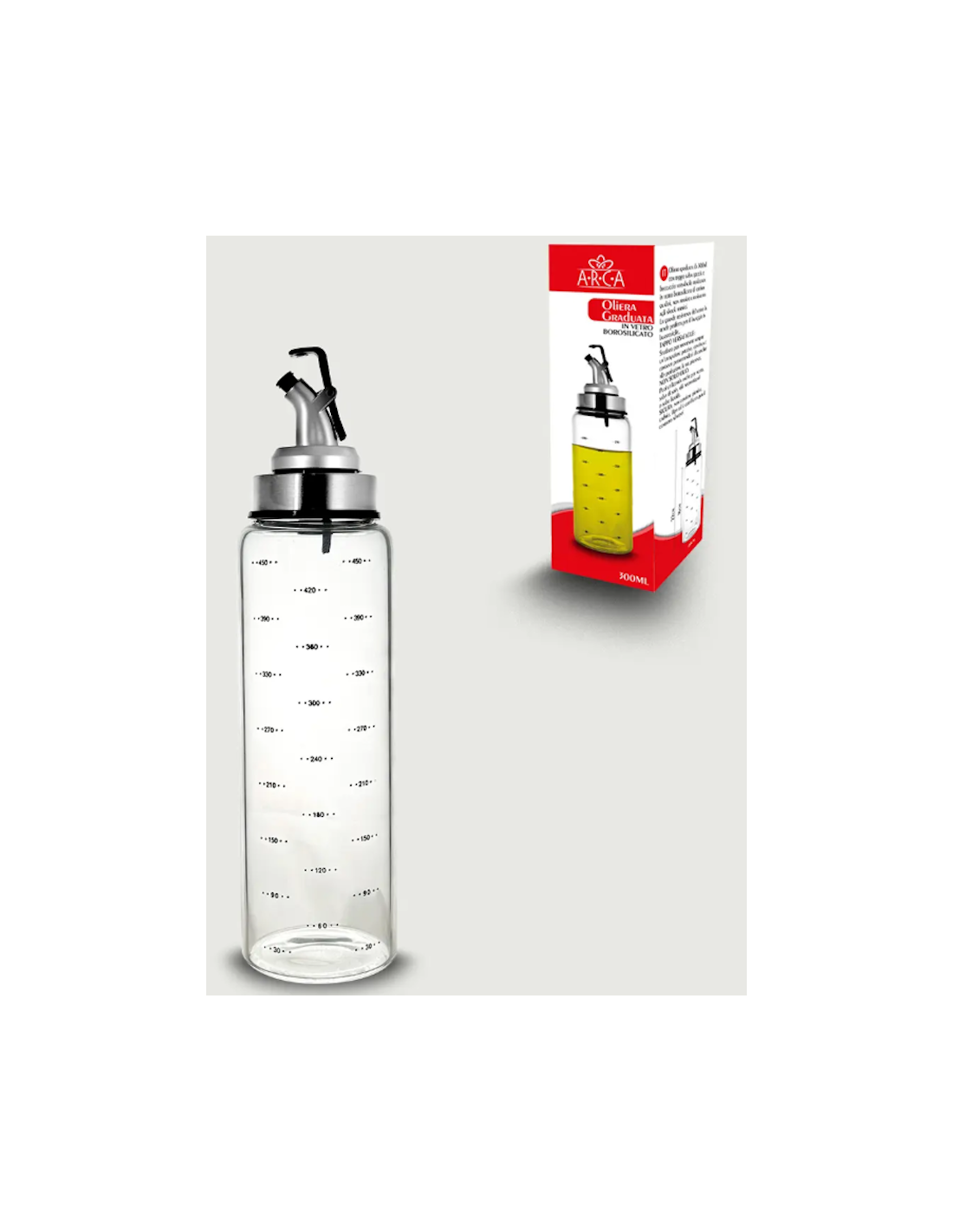 OLIERA 80312 GRADUATA 500ML VETRO