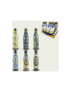 BOTTIGLIA TERMICA 56058 DECORATA 750ML ACCIAIO