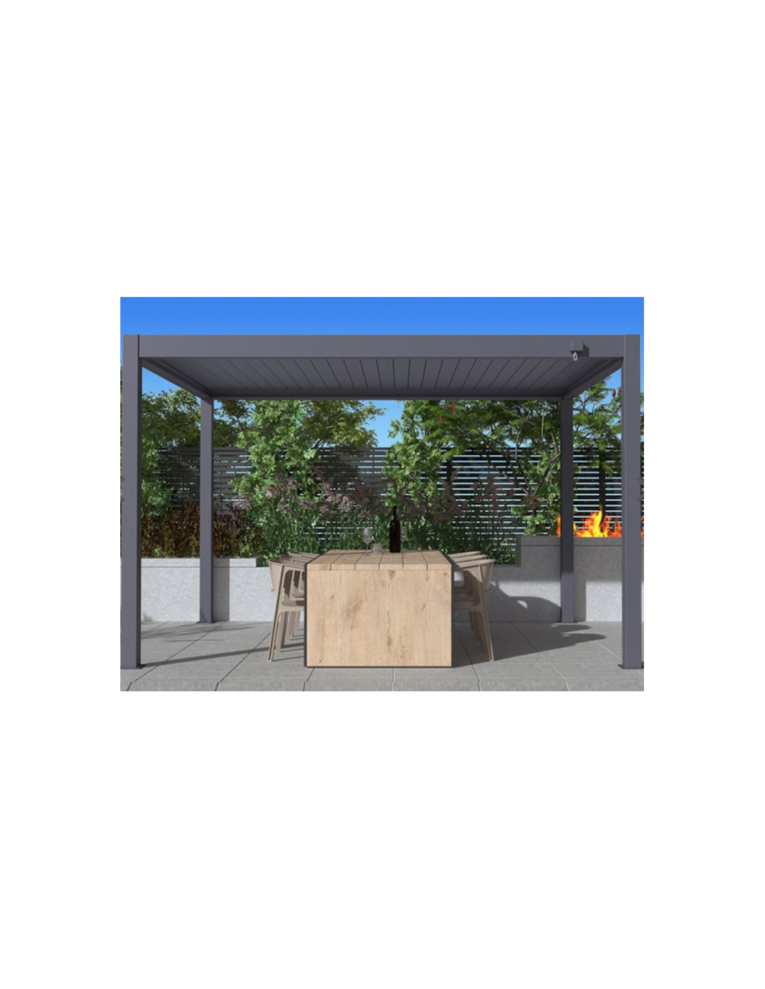 PERGOLA BIOCLIMATICA ATENA120 4X4MT H2,5MT ANTRACITE