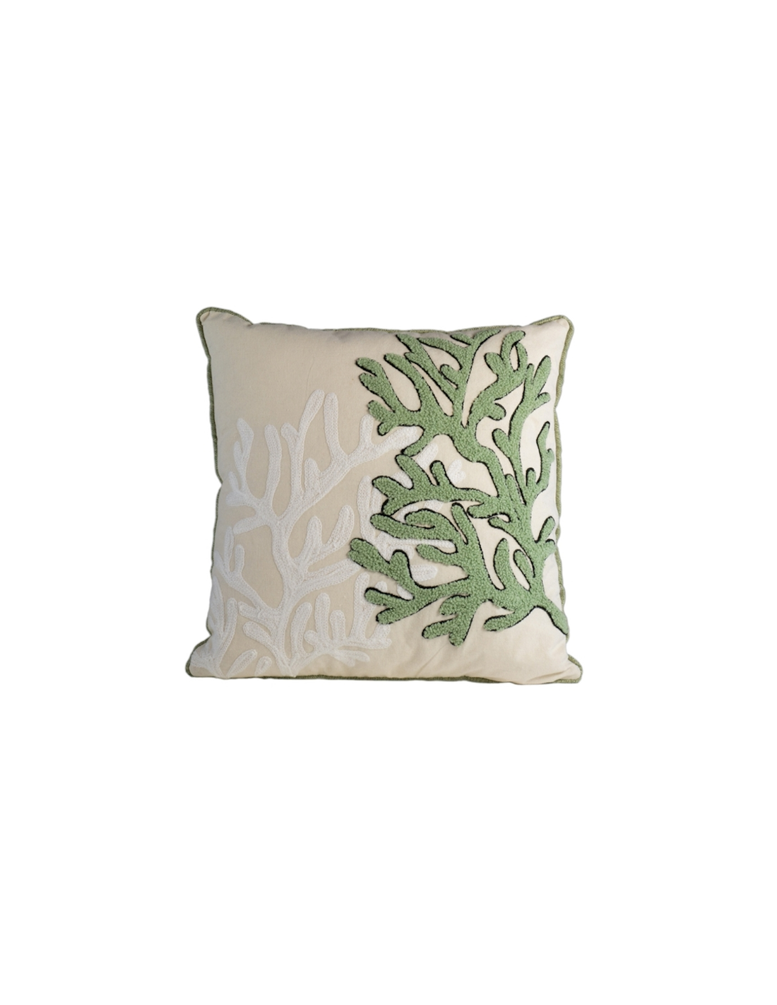 CUSCINO 141368 CORALLO VERDE 40X40CM COTONE/POLIESTERE