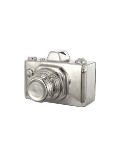 FIGURA FOTOCAMERA 802398 CERAMICA ARGENTO 15X13X11CM