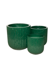 VASO 140499 2 MIS VETRORESINA VERDE 24X25CM