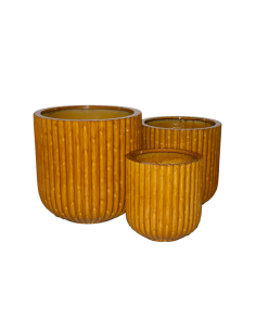 VASO 140503 2 MIS VETRORESINA SENAPE 24X25CM