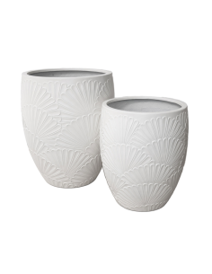 VASO 140506 2 MIS VETRORESINA AVORIO 40X44CM