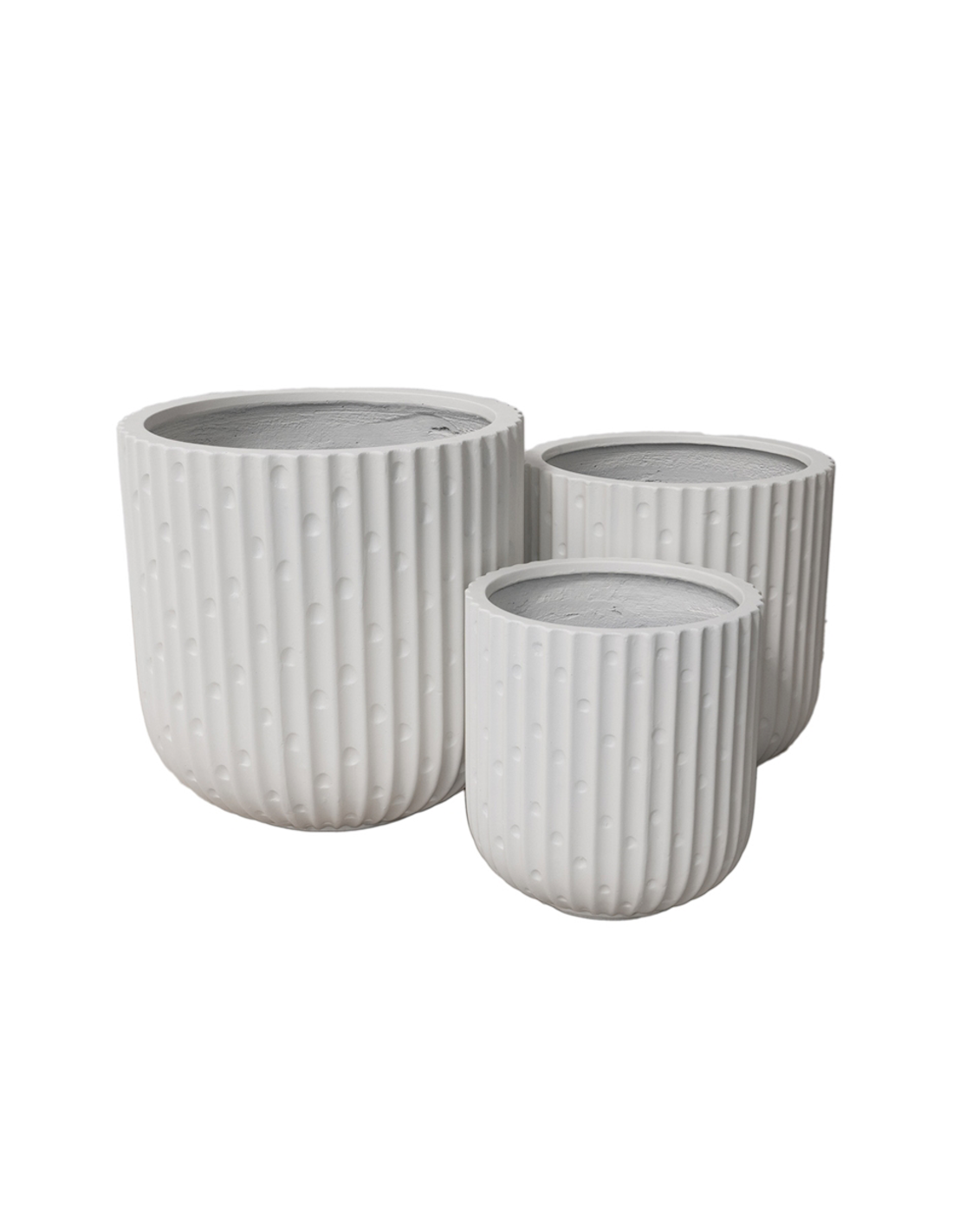 VASO 140507 3 MIS VETRORESINA AVORIO 36X36CM