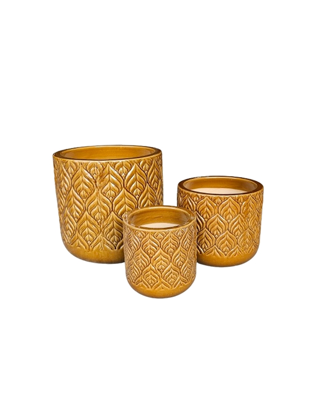 VASO 140561 2 MIS CERAMICA SENAPE 20X20CM