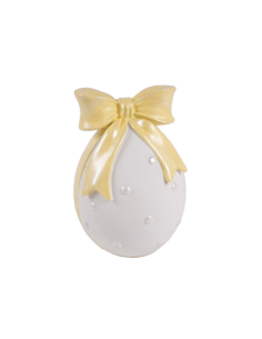 UOVO 140992 CON FIOCCO RESINA 8X12CM