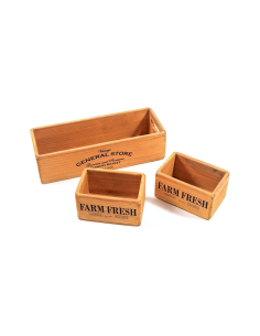 SET 3 CASSETTE 22017 LEGNO 34X13CM/15X10CM