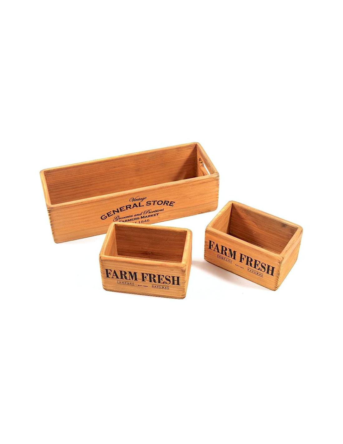 SET 3 CASSETTE 22017 LEGNO 34X13CM/15X10CM