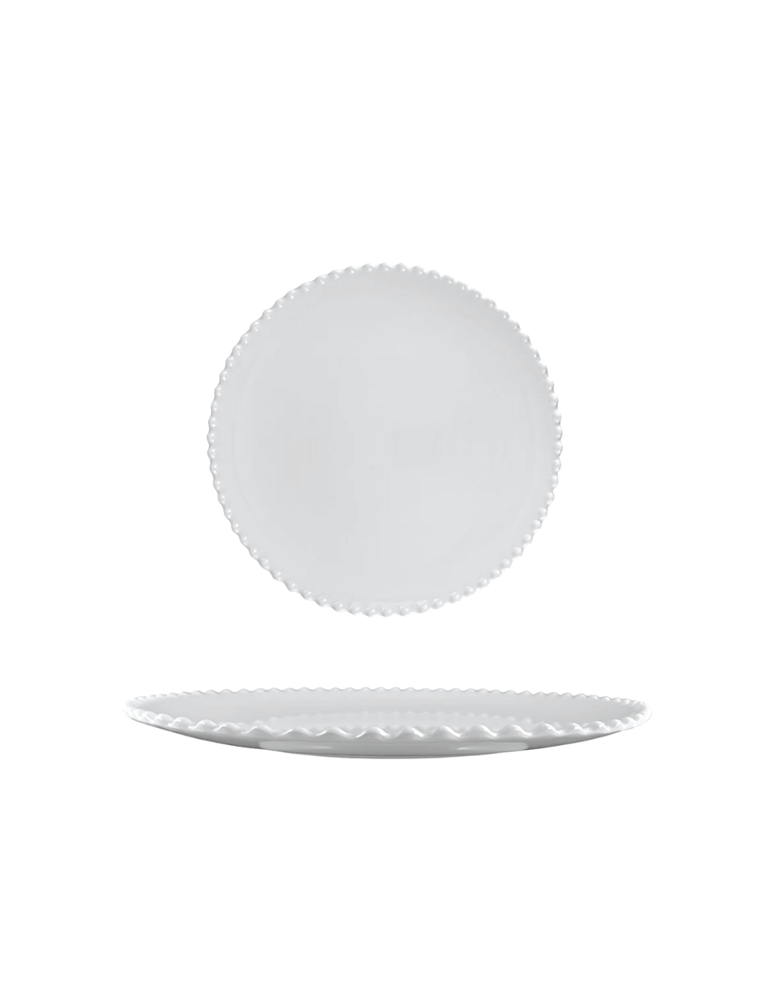 PIATTO TONDO MELAMINA 34CM PERLA