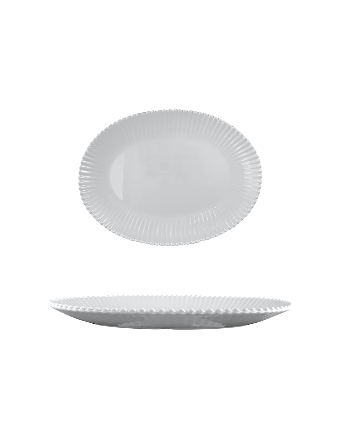 VASSOIO OVALE MELAMINA 40X30CM PERLA