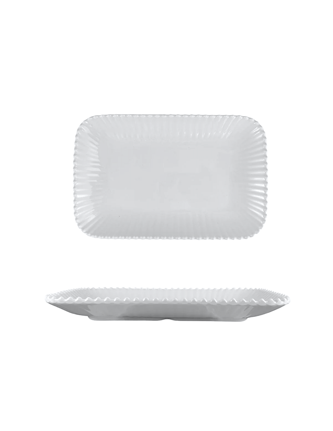 VASSOIO RETTANGOLARE MELAMINA 30X21 PERLA