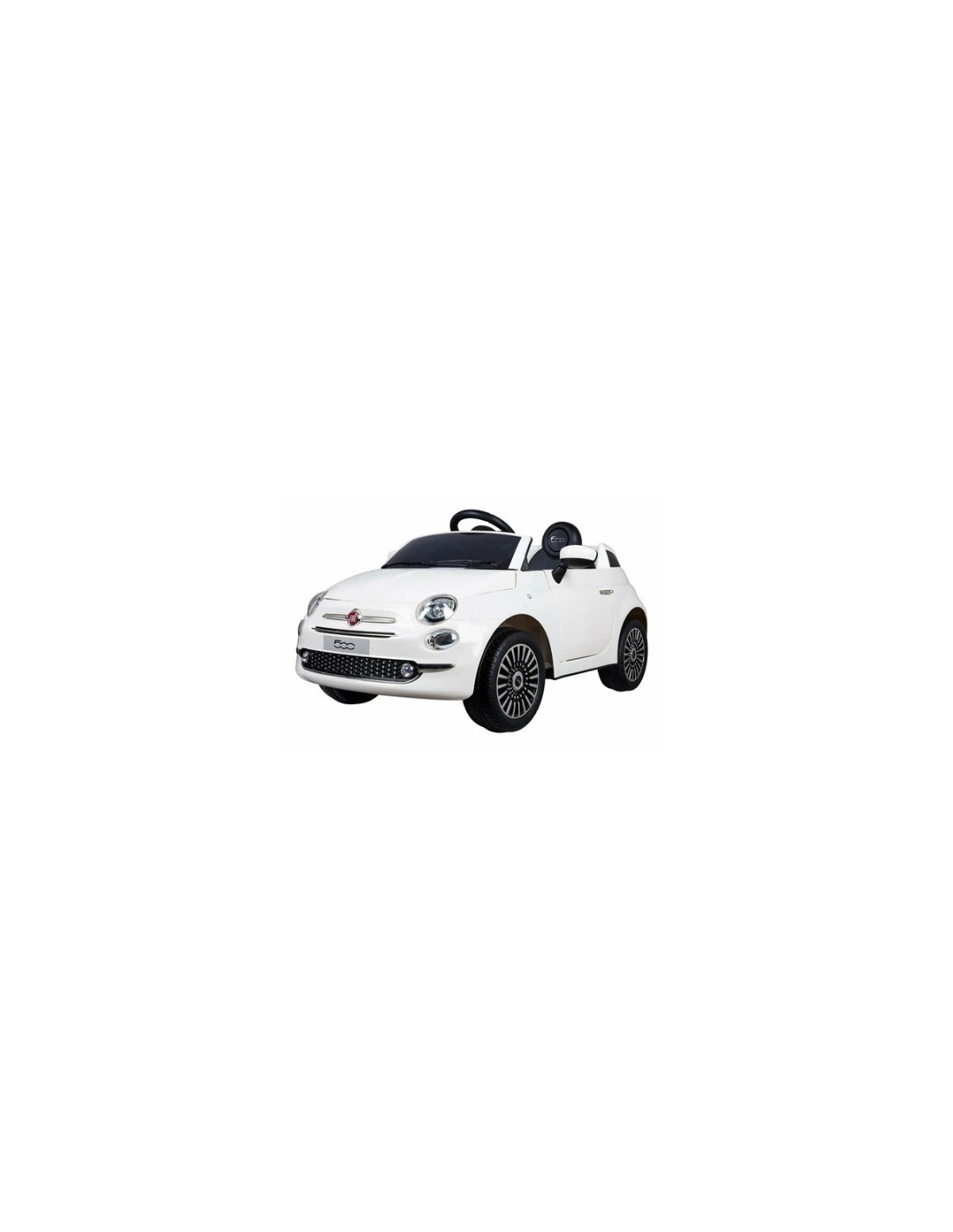 AUTO ELETTRICA CON TELECOMANDO, GIOCO BAMBINI FIAT 500 12V BIANCA