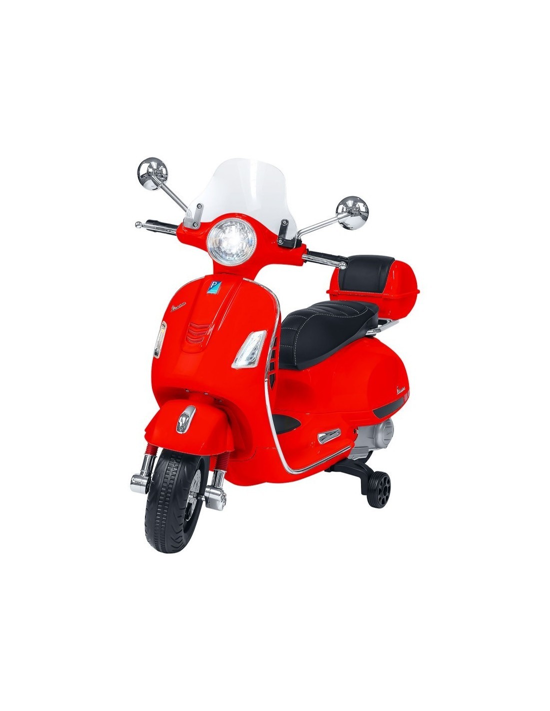 VESPA GTS, 12V, ROSSA, MOTO ELETTRICA BAMBINI CON TELECOMANDO