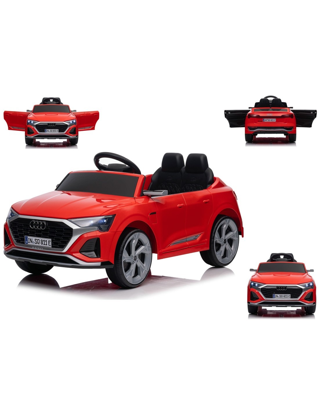 AUTO ELETTRICA CON TELECOMANDO, GIOCO BAMBINI AUDI SQ8 12V ROSSA