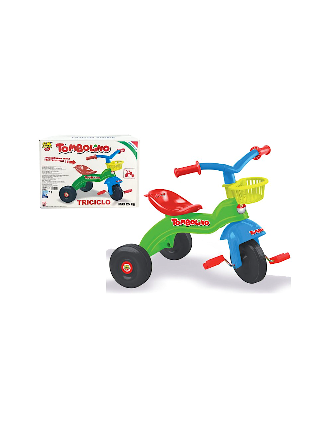 TRICICLO TOMBOLINO FUN COLORS, TRICICLO BIMBI