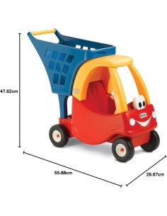 COZY COUPE CARRELLO SPESA, GIOCATTOLO BAMBINI  + 18 MESI, BLU ROSSO GIALLO