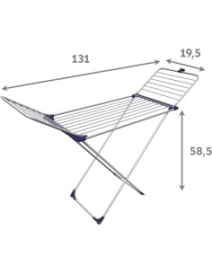 Gimi Tempo Stendibiancheria da Pavimento in Alluminio 20 m 2