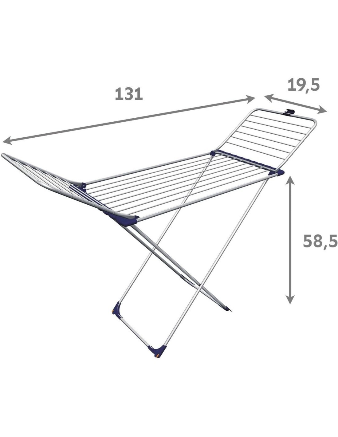 Gimi Tempo Stendibiancheria da Pavimento in Alluminio 20 m