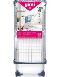 Gimi Tempo Stendibiancheria da Pavimento in Alluminio 20 m