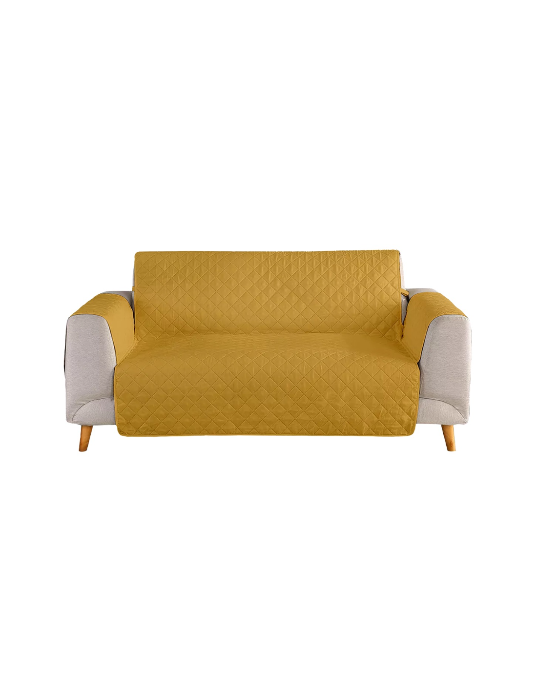 COPRIDIVANO TOPPER OCRA 2 POSTI 223X179CM POLIESTERE