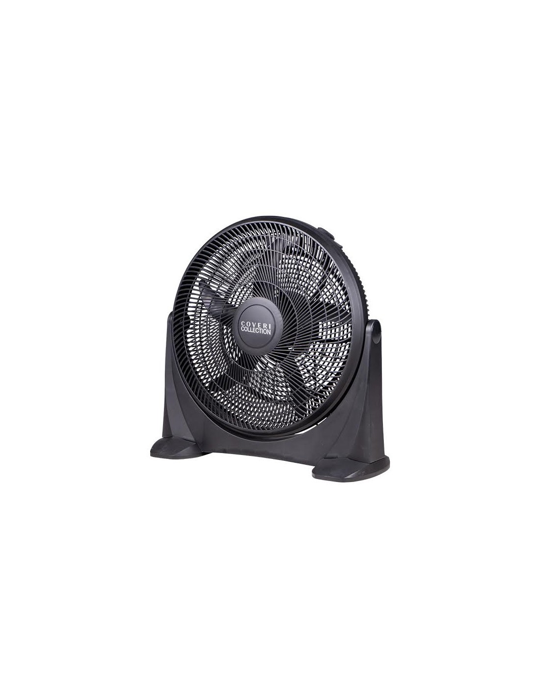 Ventilatore da Terra Coveri, 51 cm, 90W, 5 Pale Alluminio, Nero, Inclinabile, 3 Velocità