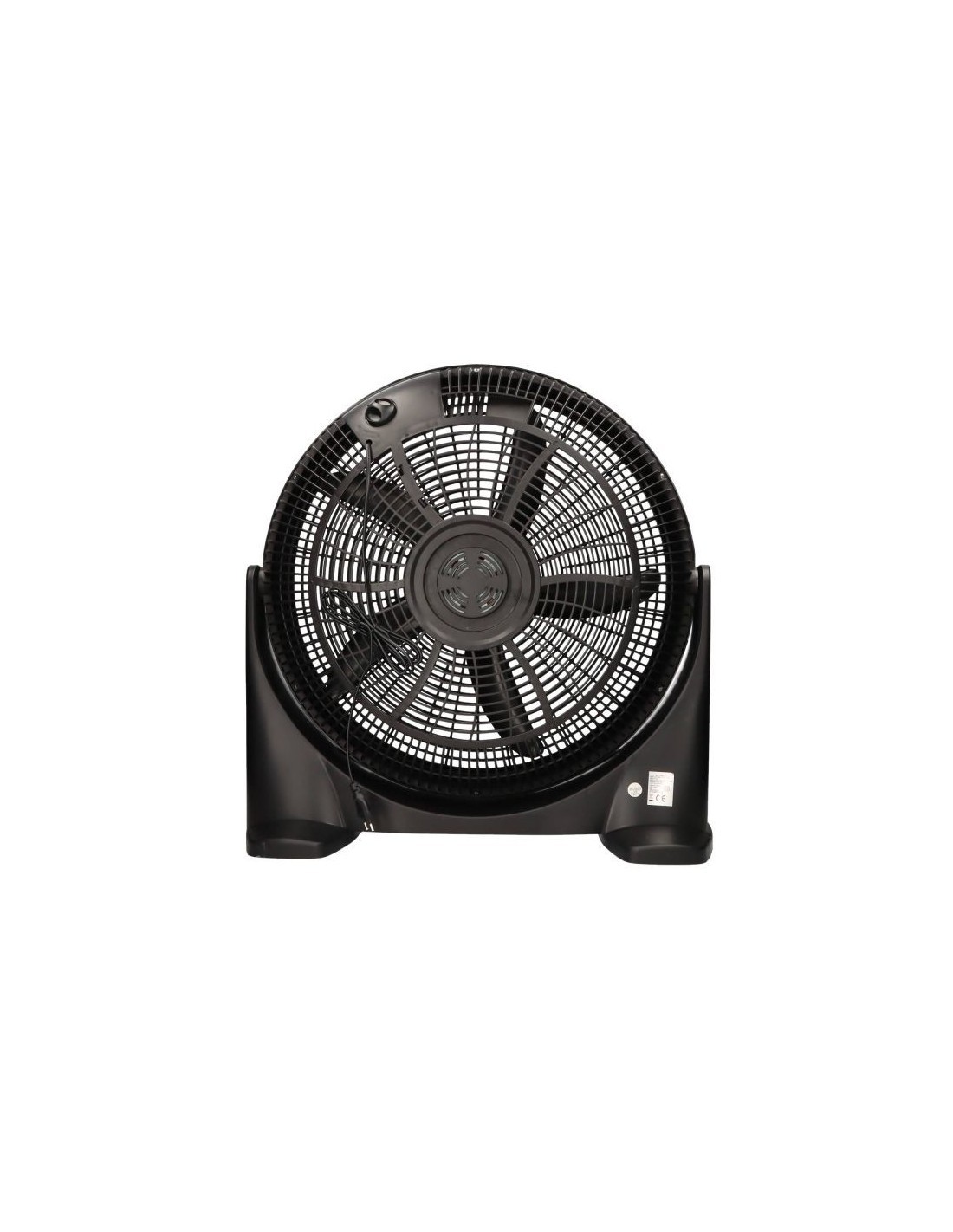 Ventilatore da Terra Coveri, 51 cm, 90W, 5 Pale Alluminio, Nero, Inclinabile, 3 Velocità