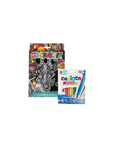 COLORVELVET 705603086 SET 4 DISEGNI VELLUTO CON 12 PENNARELLI