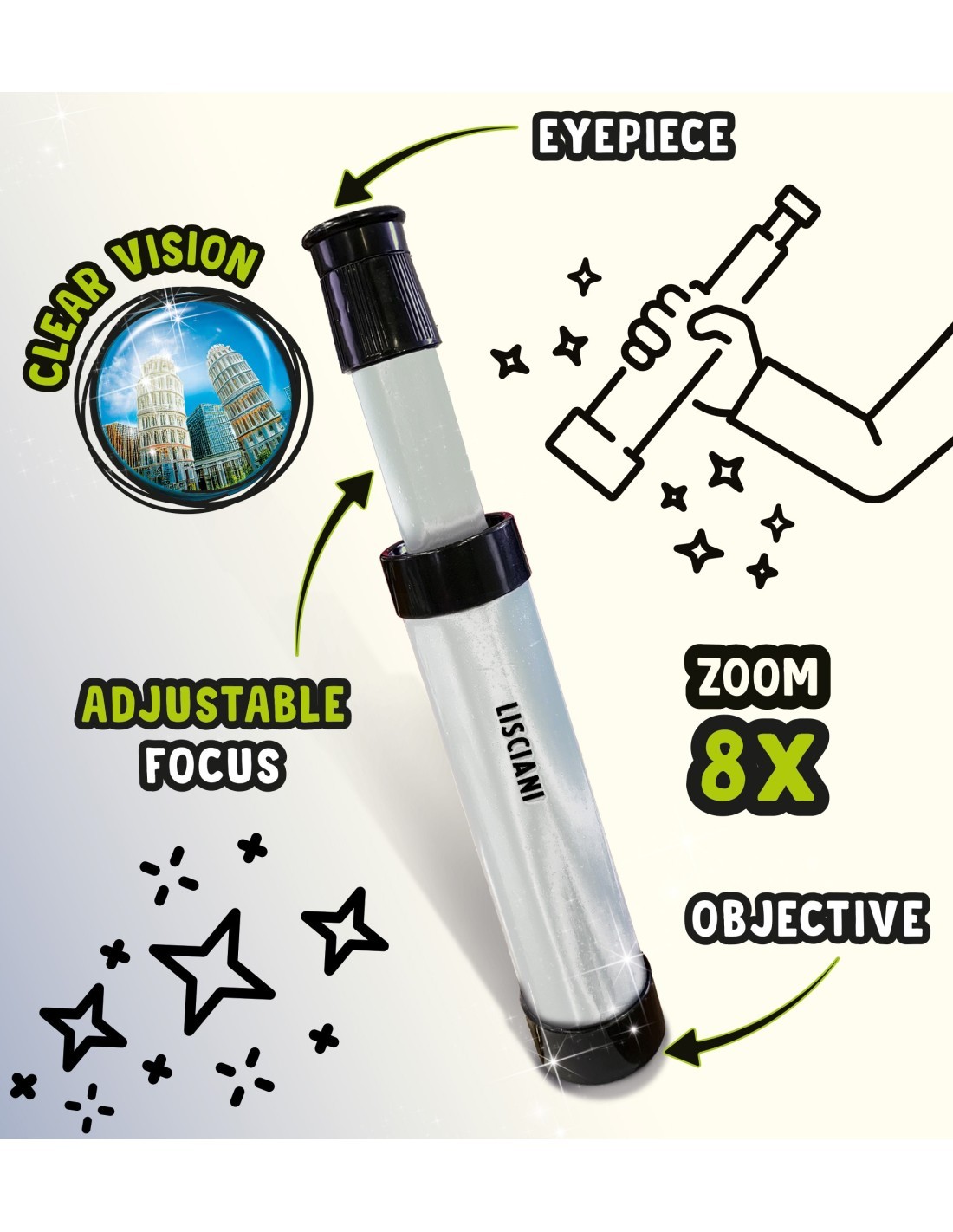 I'M GENIUS MICRO TELESCOPIO IN DISPLAY 12, STRUMENTO SCIENTIFICO, OSSERVAZIONE ASTRONOMICA