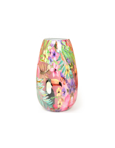 VASO 21246 ENAMEL METALLO 14,5X26CM DECORATO