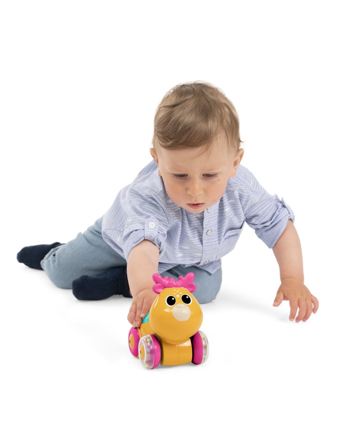 Chicco Sprint & Los Reh – Cervo Interattivo Pull-and-Go con Luci, Suoni e Melodie