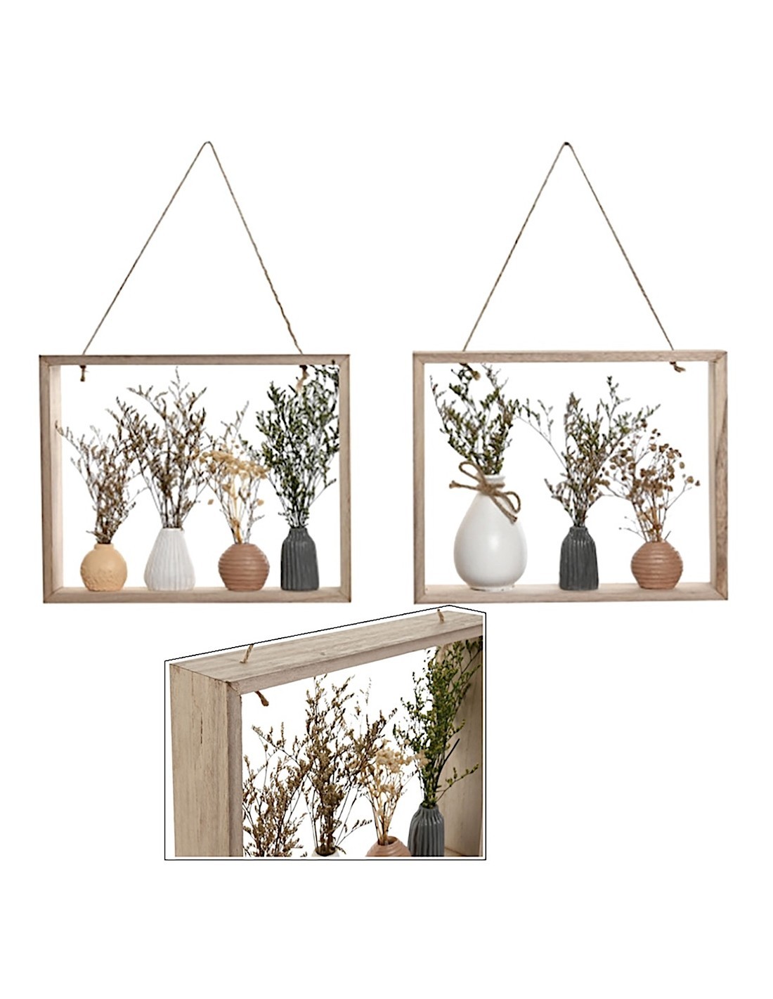 DECORAZIONE PARETE LD216249 BOCCALI 30X6X2CM MDF ASSORTITO